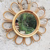 Rattan mirror