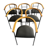 Lot de 6 chaises de salle à manger postmodernes