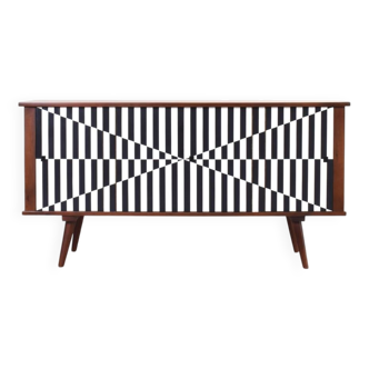 Mid-Century Op-Art Sideboard, 1960s.