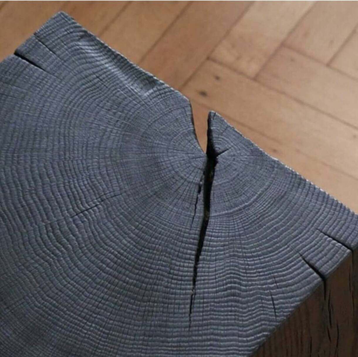Wabi sabi burnt wood side table