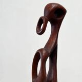 Sculpture abstraite en bois des années 1960