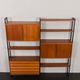 Scandinavian freestanding teak shelving unit by Ollie Borg for Asko Finland, Denmark, 1960s