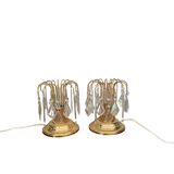 Pair of vintage gold accent lamps