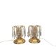 Paire de lampes d’appoint dorées vintage