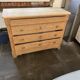 Old sanded oak chest of drawers