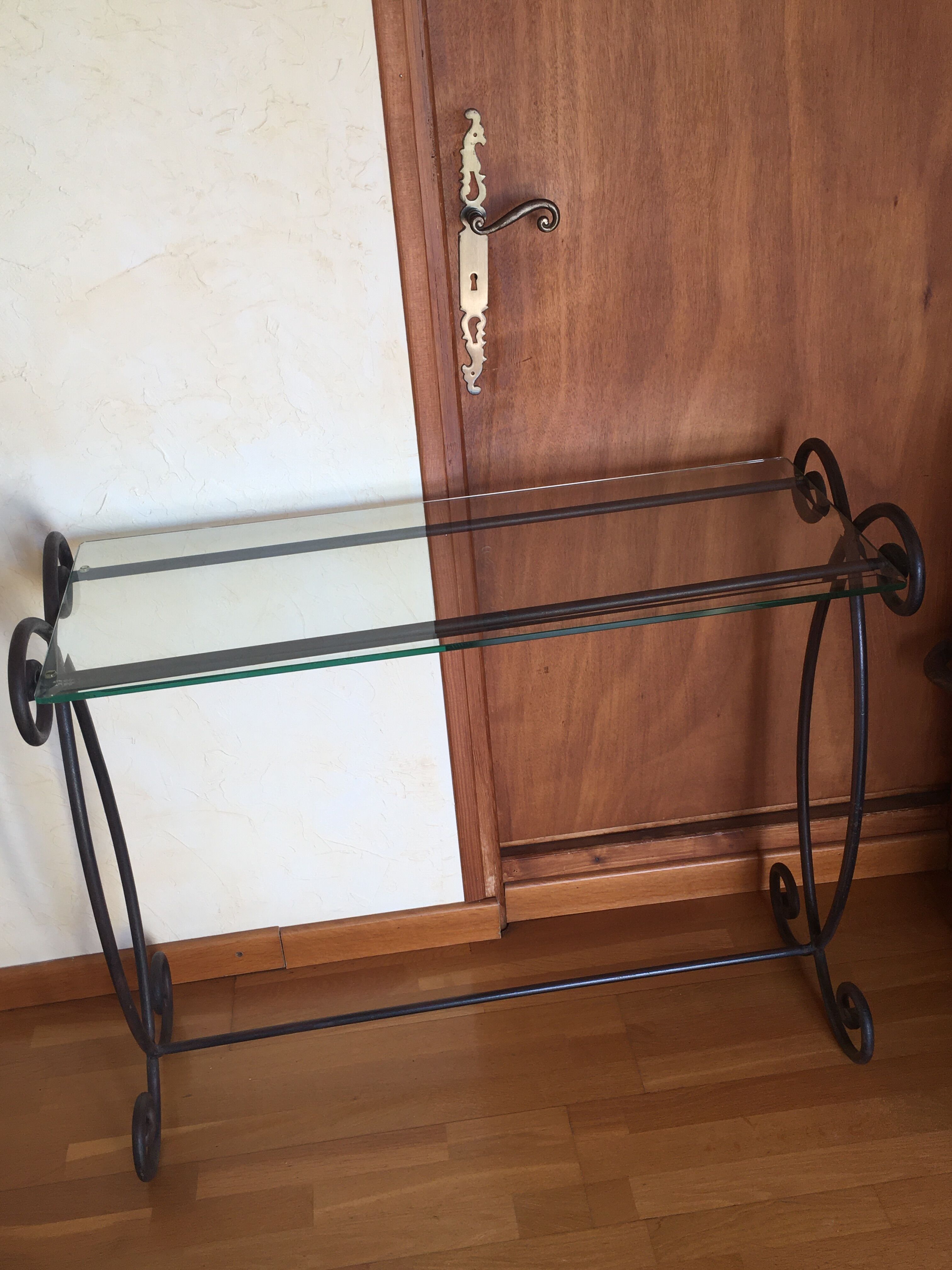 Vintage wrought iron console