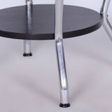 Restored Small Bauhaus Table, by Hynek Gottwald, Oak, Chrome, Czech, 1930s