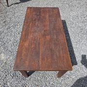Antique solid oak coffee table, 130cm L