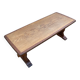 Table basse de ferme rustique chêne type monastère 1950