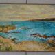 Seaside fisherman painting oil on canvas signed