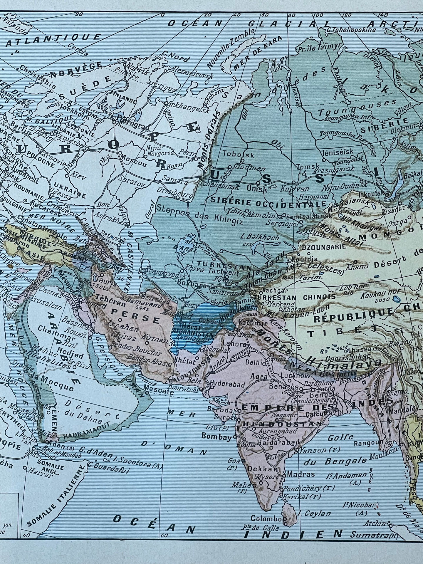 Map of Asia - 20x29cm