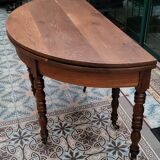 Half-moon walnut table