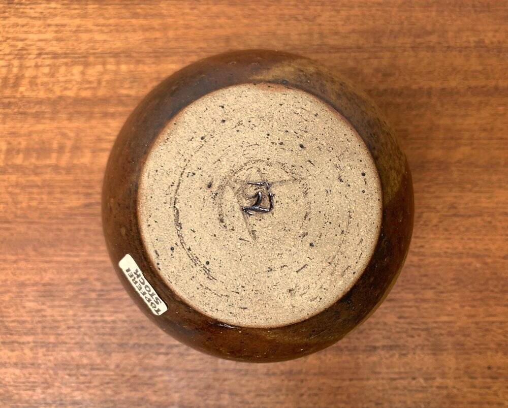 Mid-century German studio pottery vase from Töpferei Stock, 1960s.
