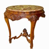 Louis XV Style Walnut Pedestal Table