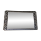 Mirror Art Deco silvered-frame wood and silver mouldings-rectangular ice years 1930 36x59cm