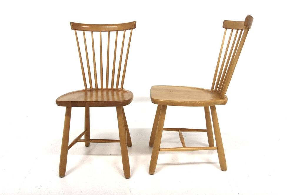 Set of 2 Scandinavian chairs "Lilla Åland", Carl Malmsten, Sweden, 1960