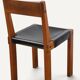 Chair S24 by Pierre Chapo – Solid elm and black leather – 1970