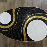 Black and gold coffee table