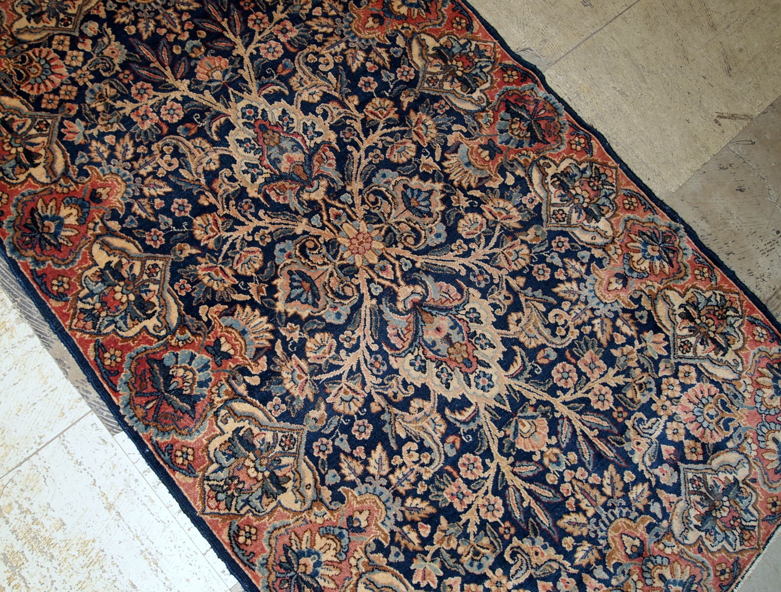 Former carpet persian kerman done hand 94x158cm, 1920