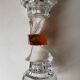 Glass candle holder