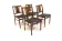 Set of 4 Scandinavian walnut chairs, Sweden, 1960.