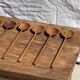 Cuiller en teck, ustensile de cuisine L28 D6