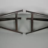 Pair of Industrial Steel Factory Stools By Rowac Robert Wagner Chemnitz, 1930s