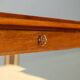 Showcase table in mahogany with bevelled glass.