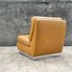 Leather heater and chrome metal base, 1970s