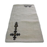 Tapis berbère marocain en laine Shaggy Beige Berber Rug