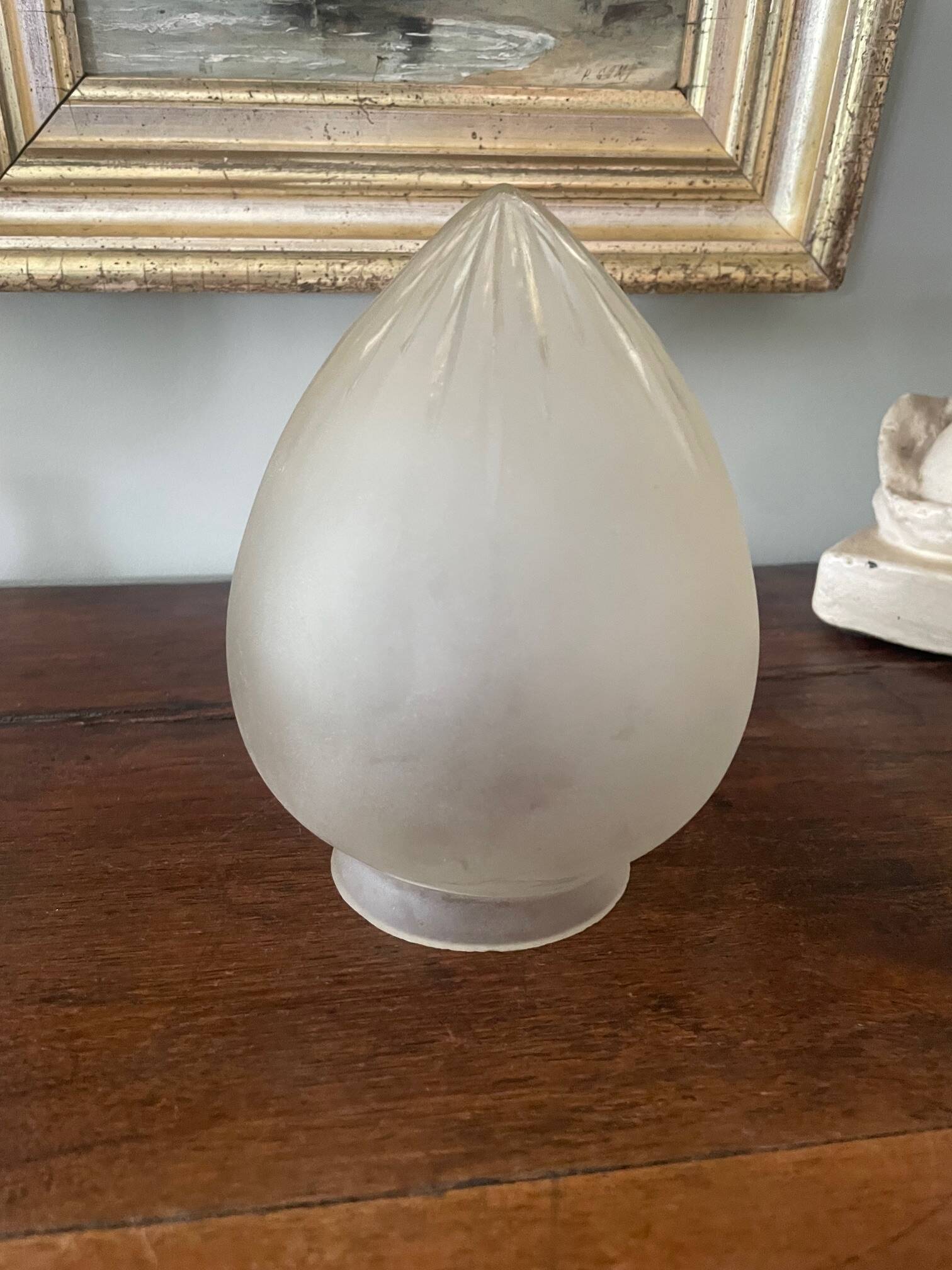 cut glass art deco globe