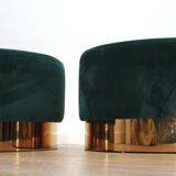 Pair of designer poufs