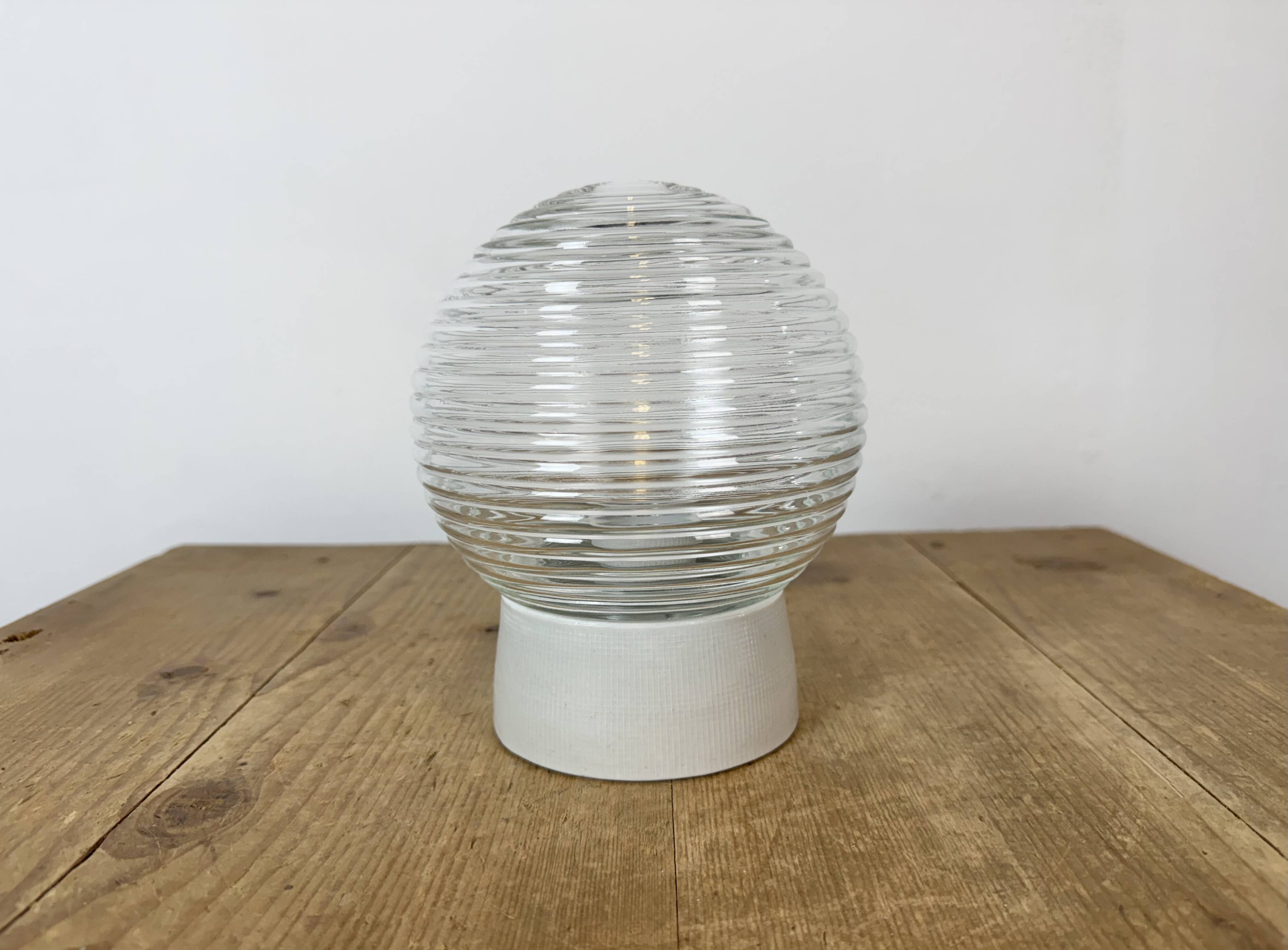 Vintage White Porcelain Ceiling Light, 1970s