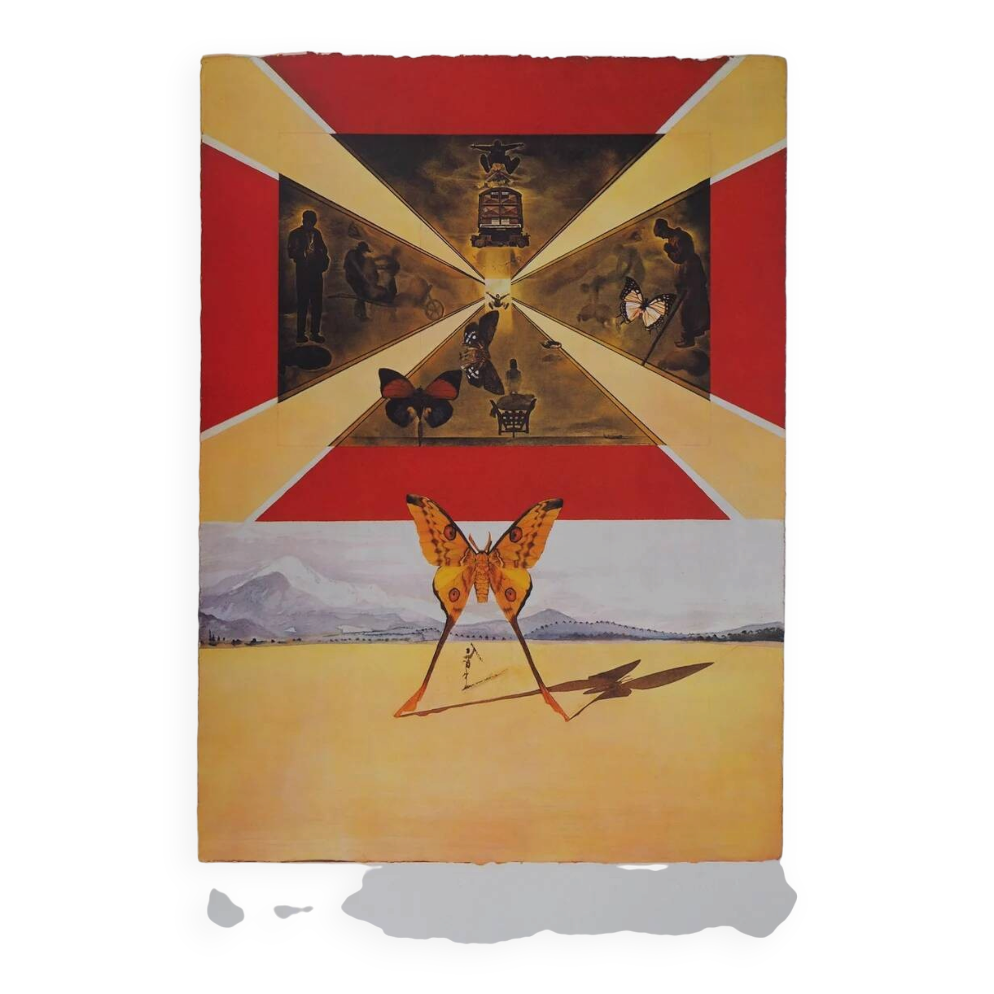 Salvador Dali: Roussillon, SNCF (Butterfly Suite small model), signed original lithograph.