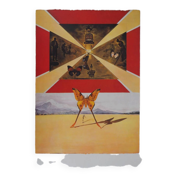 Salvador Dali : Roussillon, SNCF (Suite Papillon petit modèle), lithographie originale signée