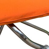 Framar folding chairs orange felt 1970
