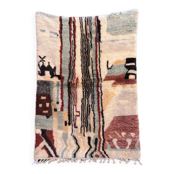 Tapis Marocain Beni M'Rirt coloré -  171 x 119 cm