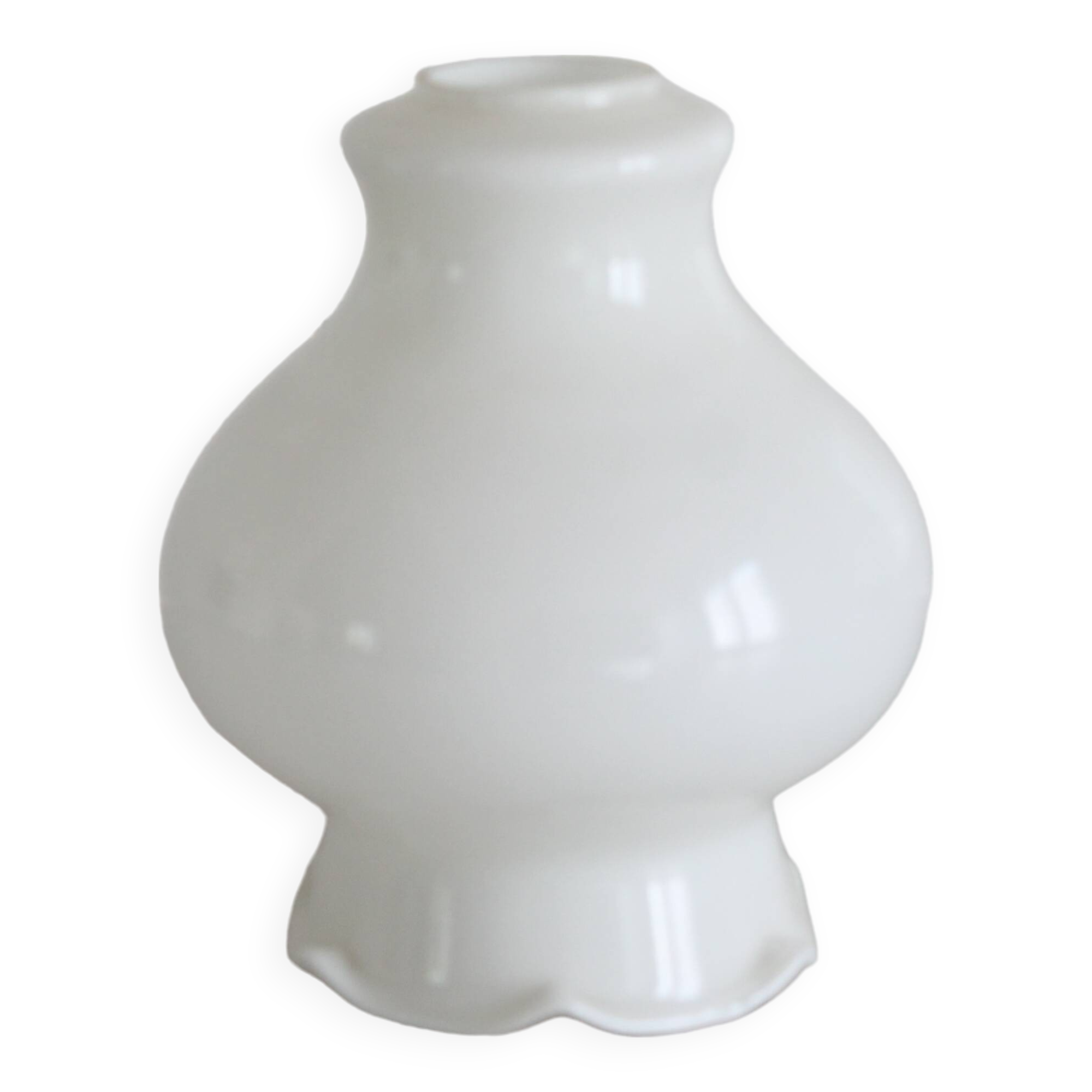 Vintage white opaline glass lampshade 19.5 cm, 4467
