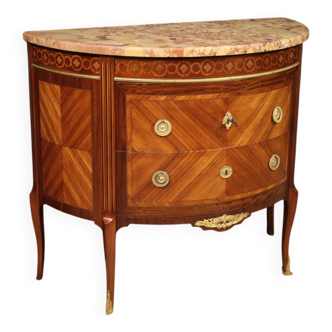 20th Century French Louis XVI Style Half-Moon Commode