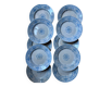 Set of 10 Sarreguemines “Balkan Blue” dessert plates / antique porcelain