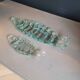 Pair of pressed glass sushi dishes
