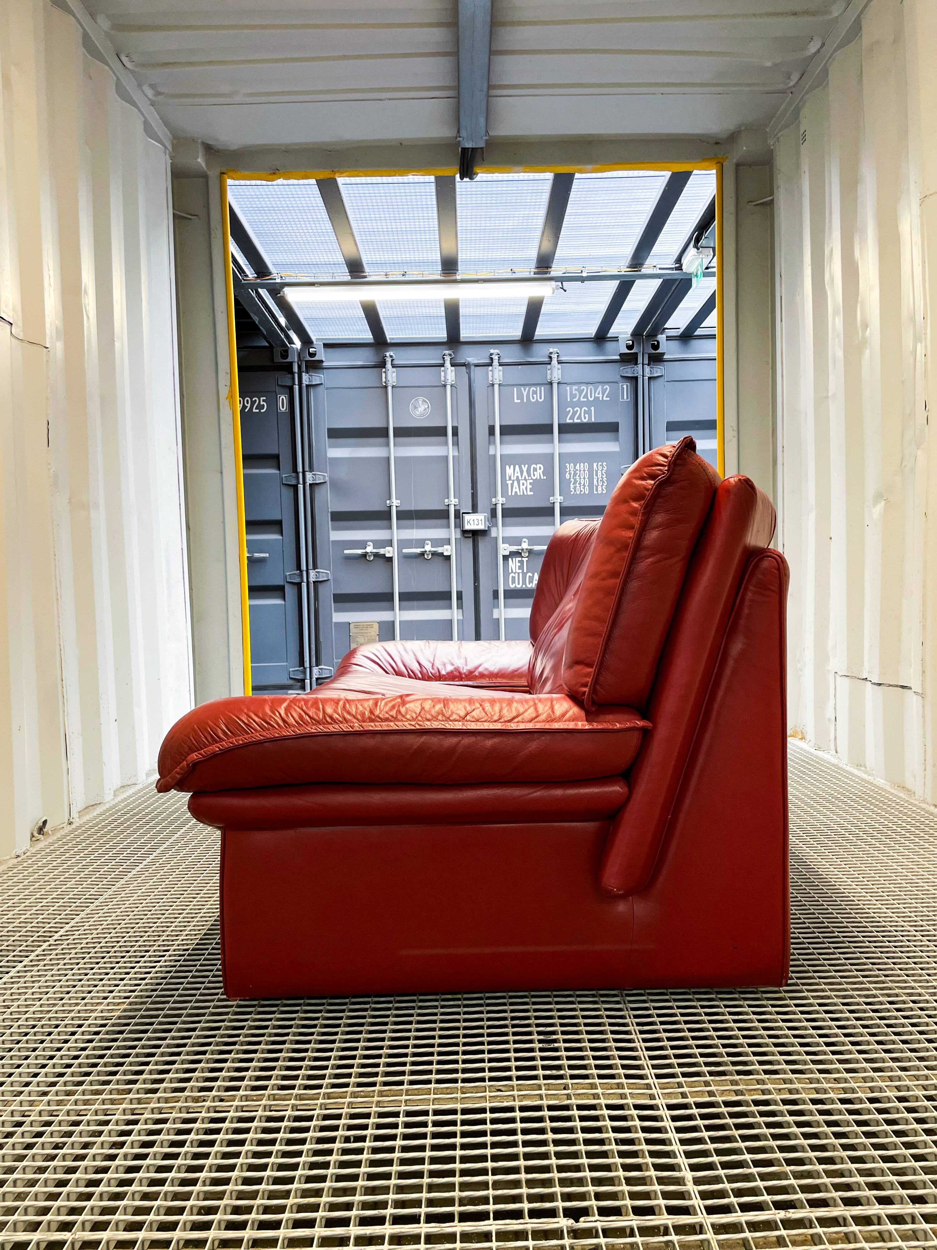 Nicoletti Salotti - 2-seater red leather sofa