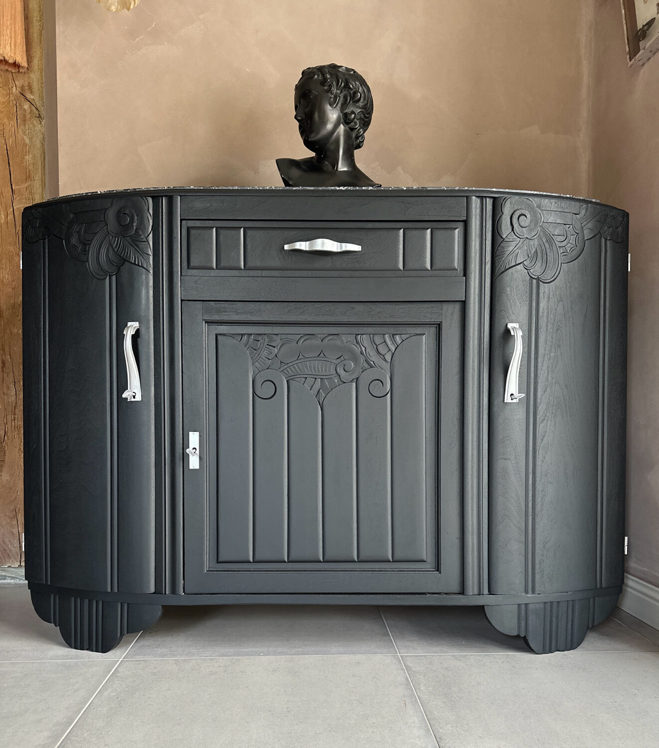 Black Art Deco Sideboard