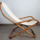 Pair of folding bamboo and brass deck chairs, Italy, 1960s.
