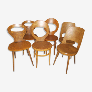 Suite de 6 chaises Baumann 1960