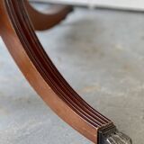 Regency Style Round Coffee Table Leather Top