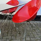 Kartell Glossy Dining Table with 4 Eros Chairs