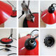 Vintage Lamp Aluminor red