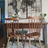 Old solid wood farm table