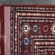 Handwoven red Boukhara oriental rug, 1960s